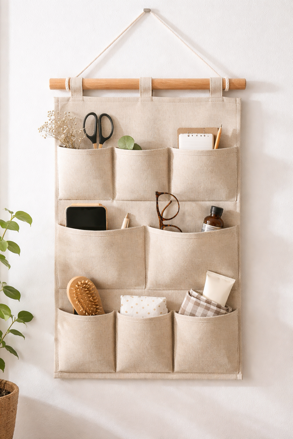 TÚI VẢI NGĂN ĐỰNG LOẠI NHỎ TREO TƯỜNG - GIẢI PHÁP “CỨU CÁNH” CHO ĐỒ ĐẠC LINH TINH.