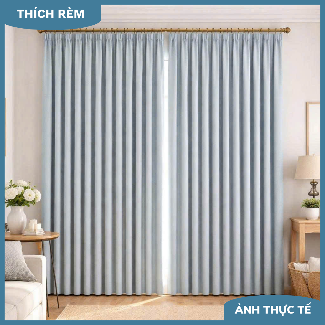 Rèm Cửa Chính 2 Lớp - Rèm Xếp Ly Sang Trọng Cho Phòng Khách
