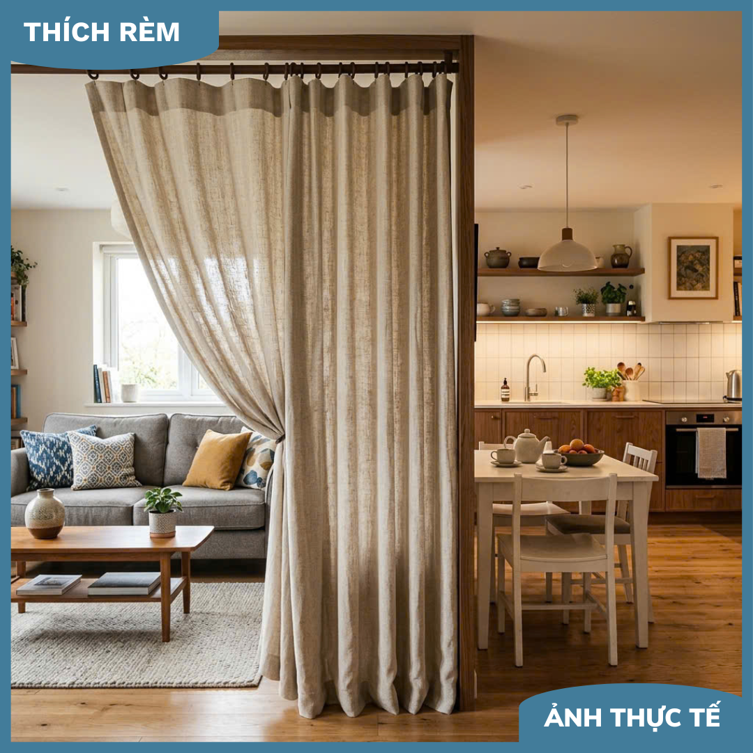 Rèm Ngăn Phòng Đa Năng - Rèm Phòng Khách Sang Trọng, Hiện Đại