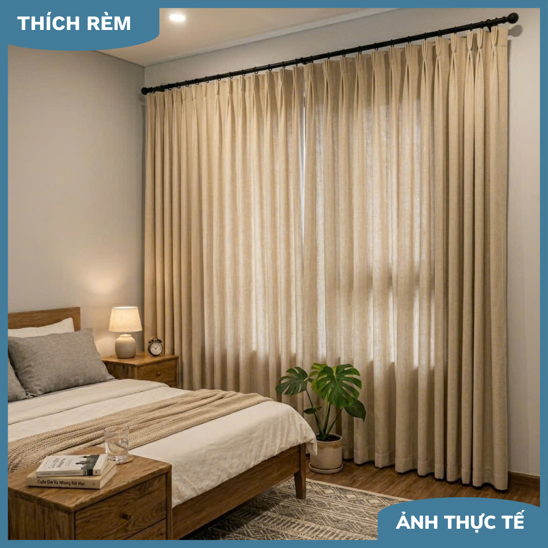 Rèm Cửa Sổ Phòng Ngủ - Rèm Xếp Ly Thiết Kế Thanh Lịch Và Sang Trọng