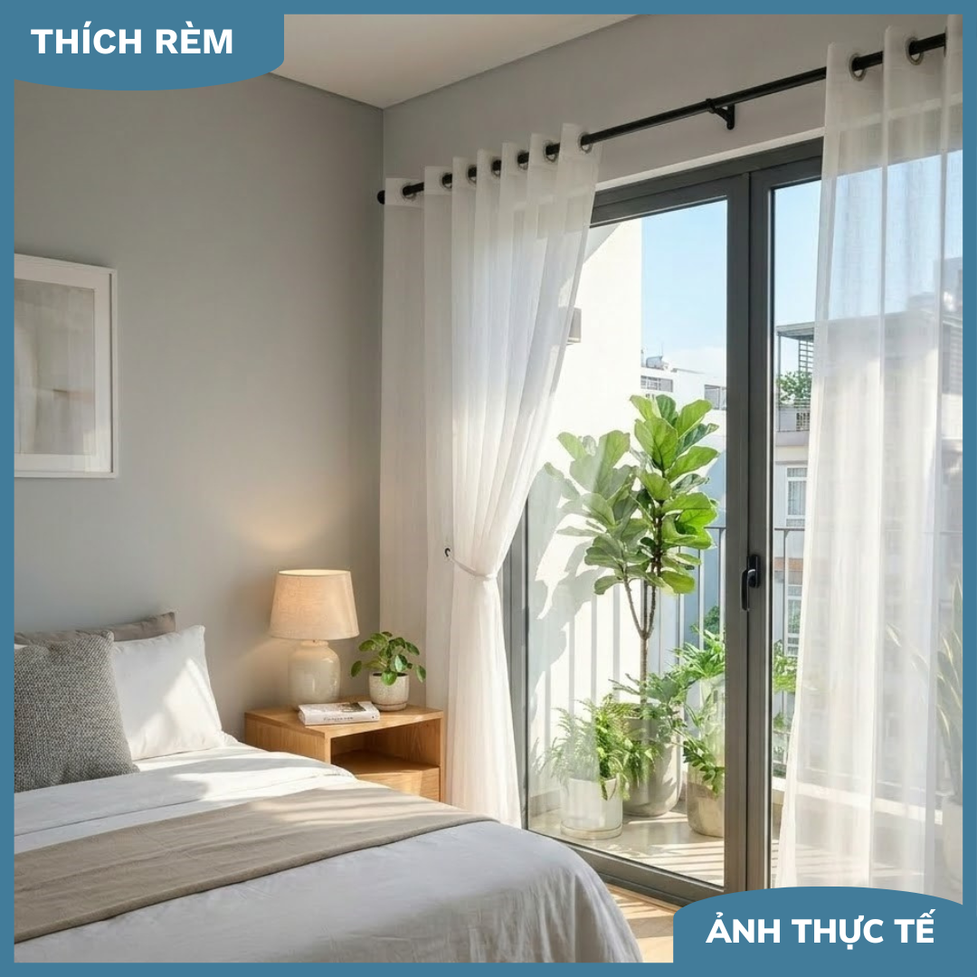 Rèm Voan Trắng Phòng Ngủ - Rèm Ore Cao Cấp Cho Căn Hộ Hiện Đại