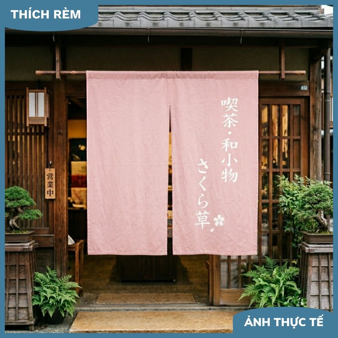 Rèm Noren Nhật Bản In Chữ Theo Yêu Cầu – Rèm Trang Trí Quán Cafe