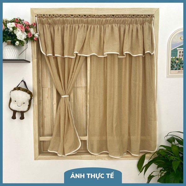 Rèm cửa sổ phối đầu - Rèm voan trang trí nhà, quán cafe - C11