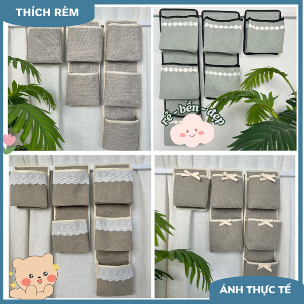 Túi Vải Dán Tiện Lợi Nhiều Ngăn - Túi Dán Tường Đa Năng, Tiết Kiệm Không Gian, Chi Phí